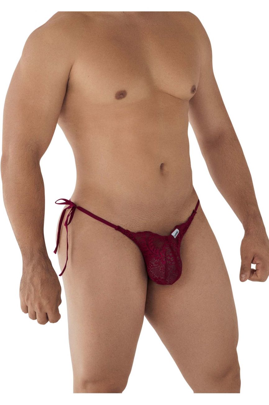 CandyMan 99579 Lace Heart Bikini Burgundy
