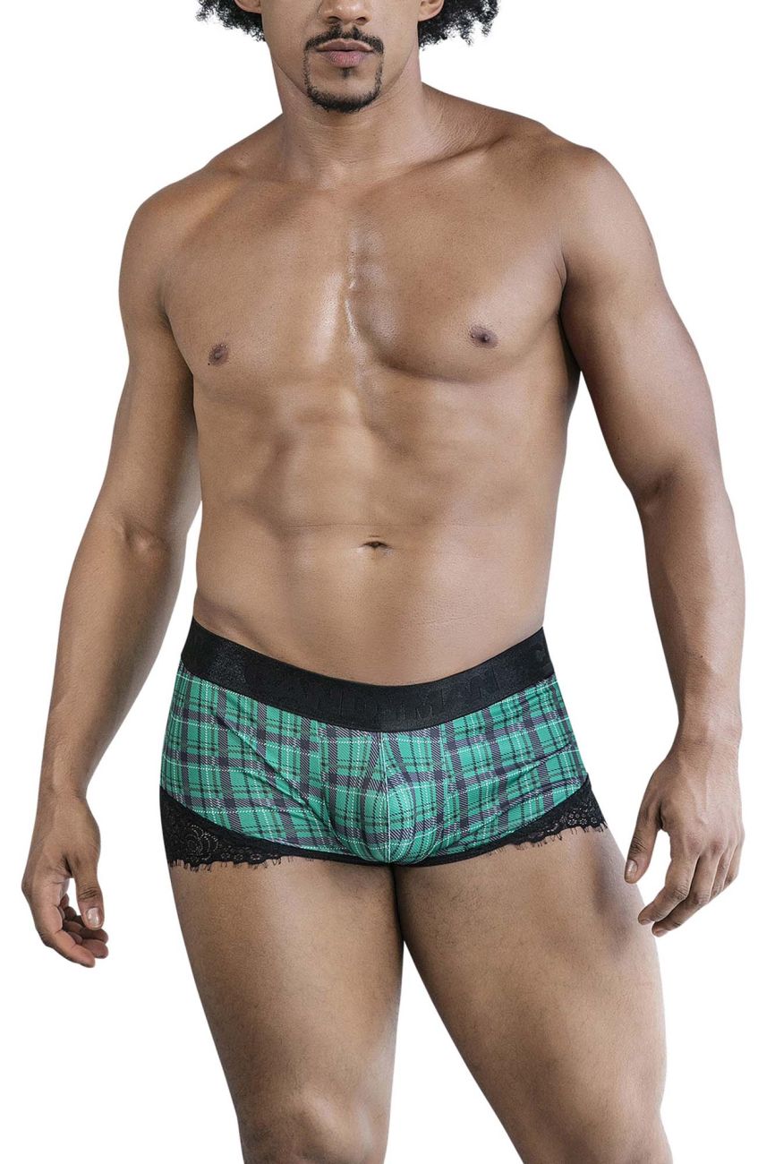 CandyMan 99821 Back to School Trunks Green Plaid