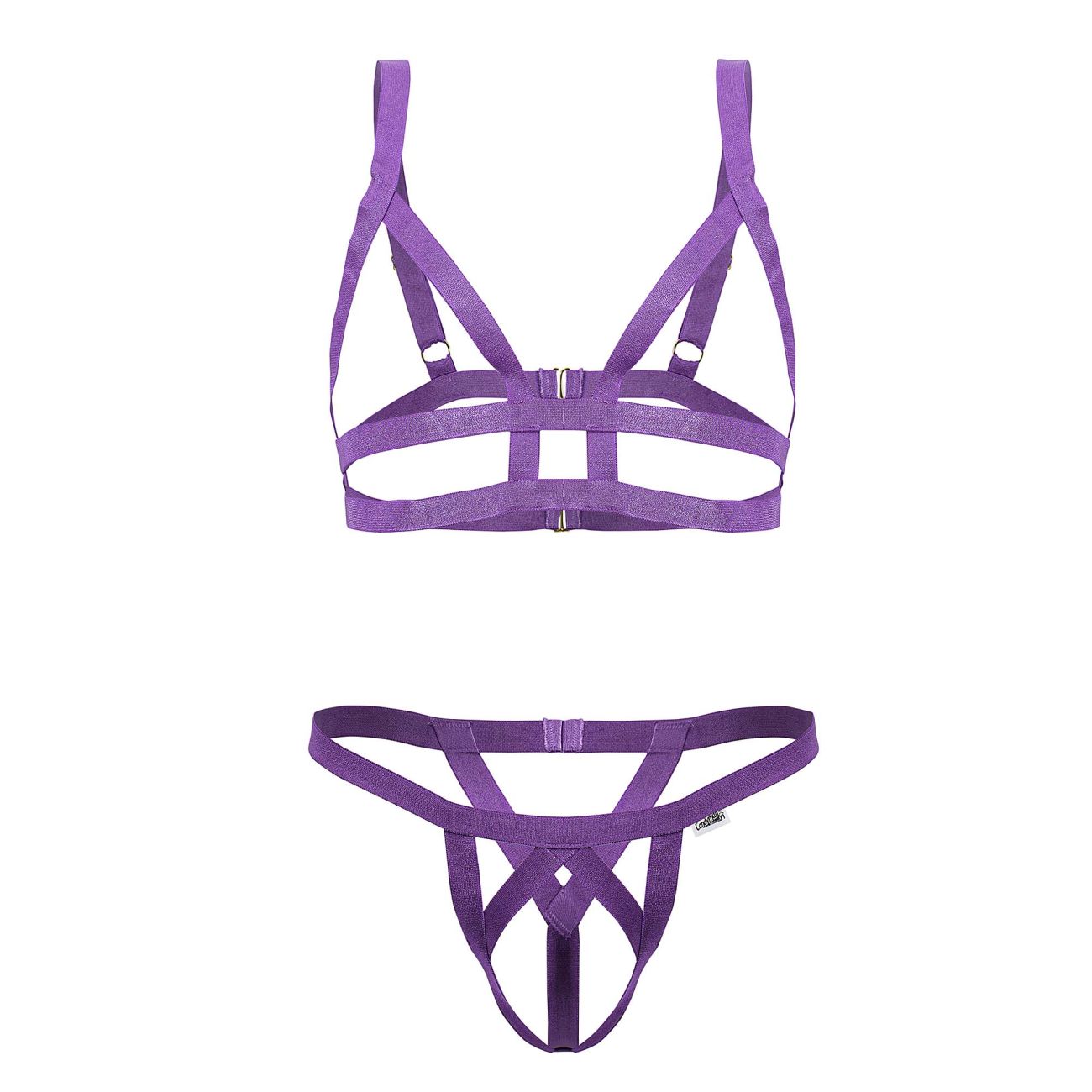 CandyMan 99822 Two Piece Lingerie Outfit Violet