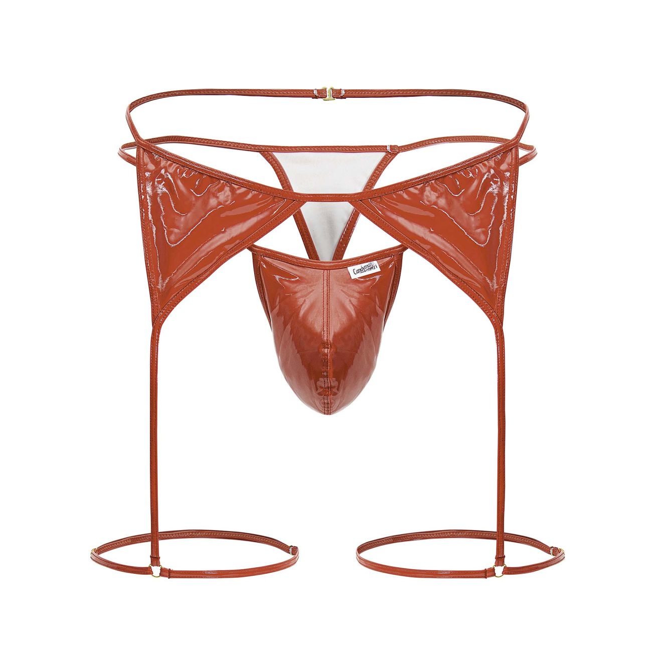 CandyMan 99825 Dom Outfit Mens Garterbelt Thong Red