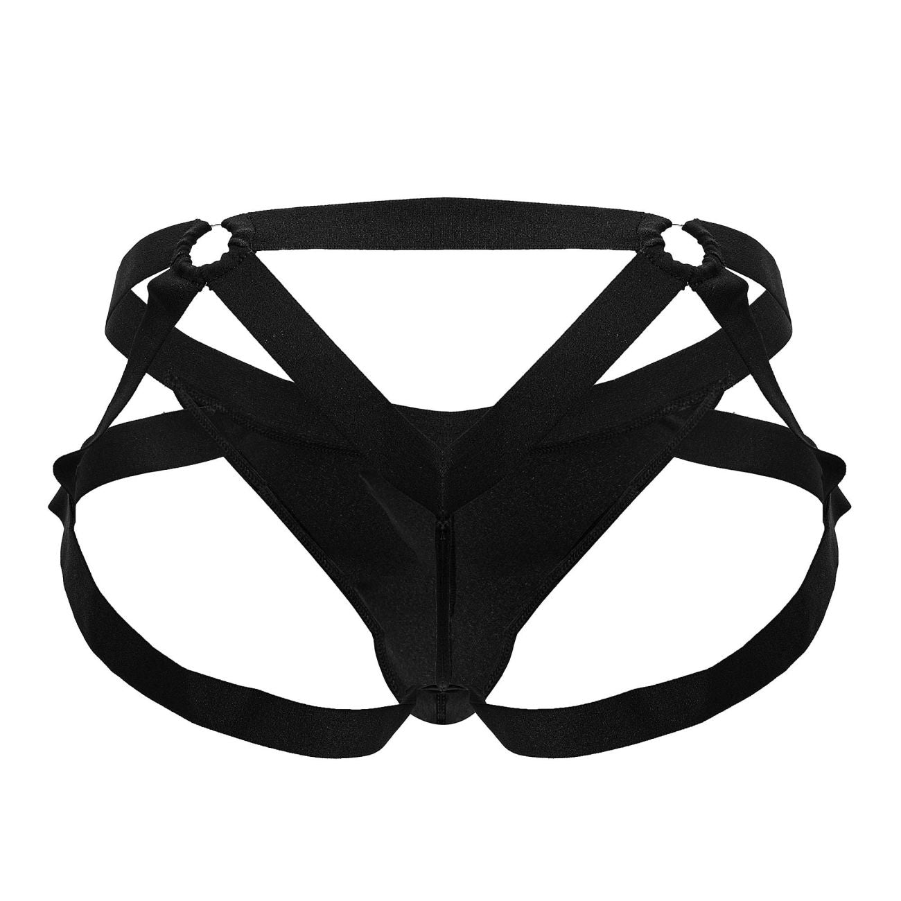 CandyMan 99840 Male Crisscross Jock Look Thong Black