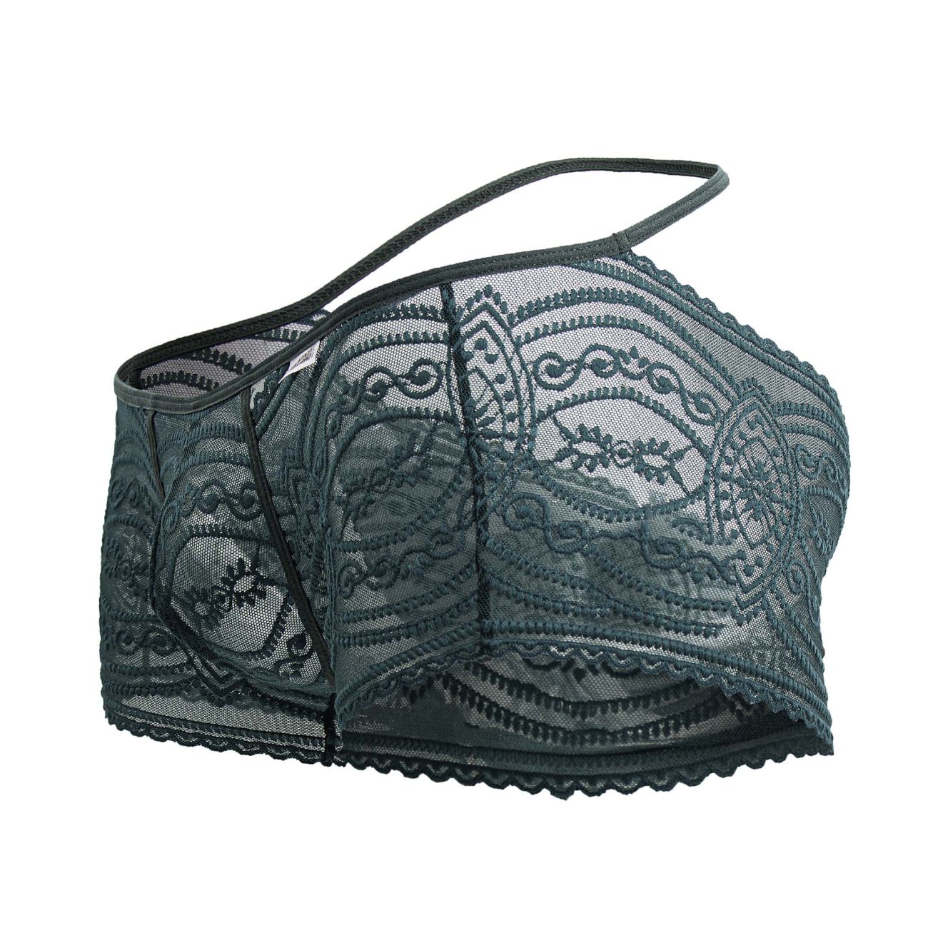 CandyMan 99857 Mens Sexy Lace Trunks Green