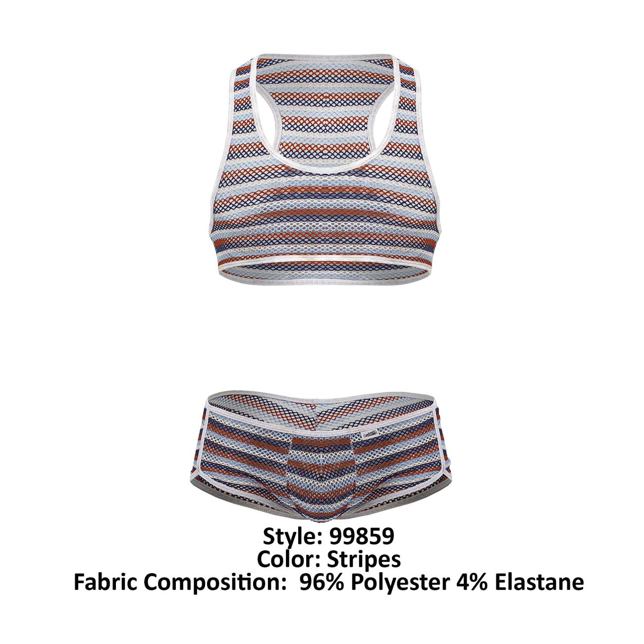 CandyMan 99859  Mens Sexy Two Piece Outfit Stripes