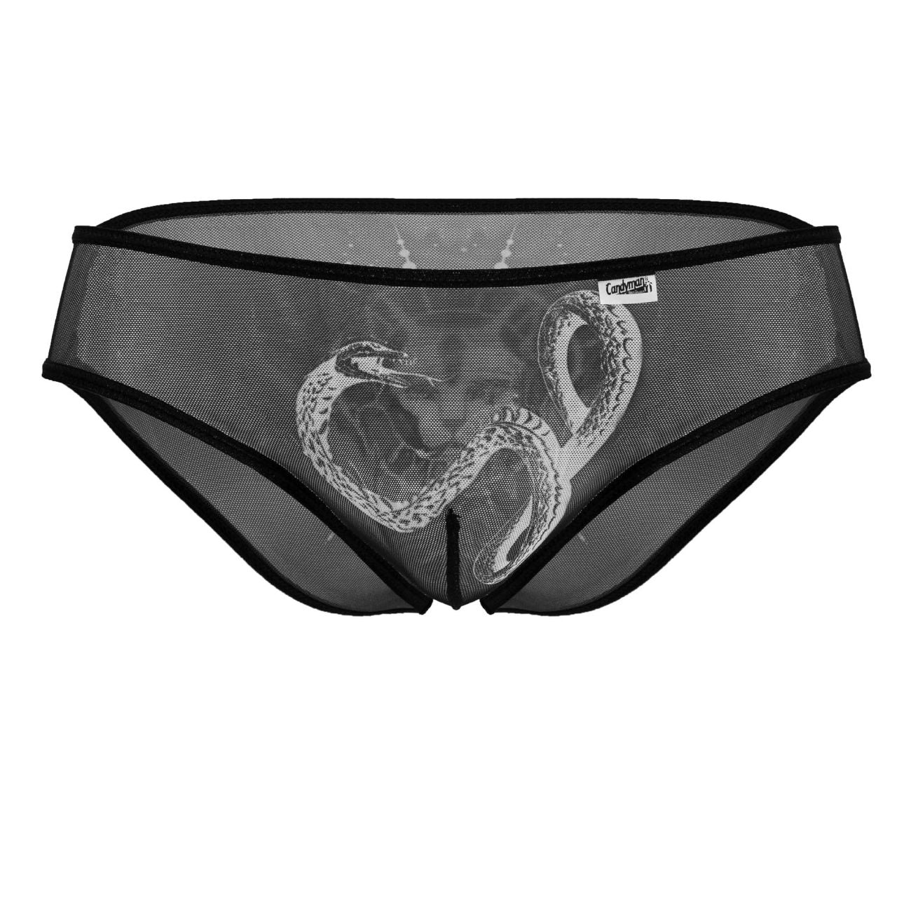 CandyMan 99871 Egyptian Mens Sexy Briefs Black-White