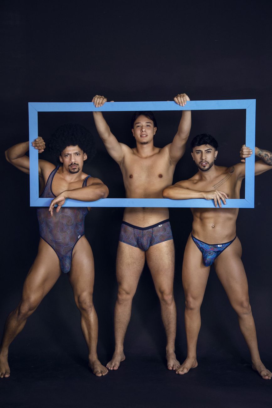 CandyMan 99873 Mens Seawater Breathable Mesh Trunks Multicolor Print