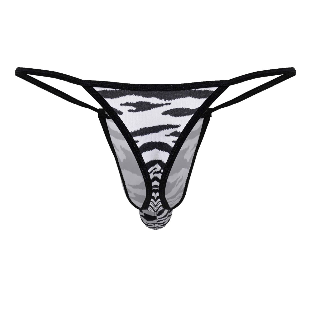 CandyMan 99877 Mens Wild Animal Thongs Zebra Print Plus Sizes