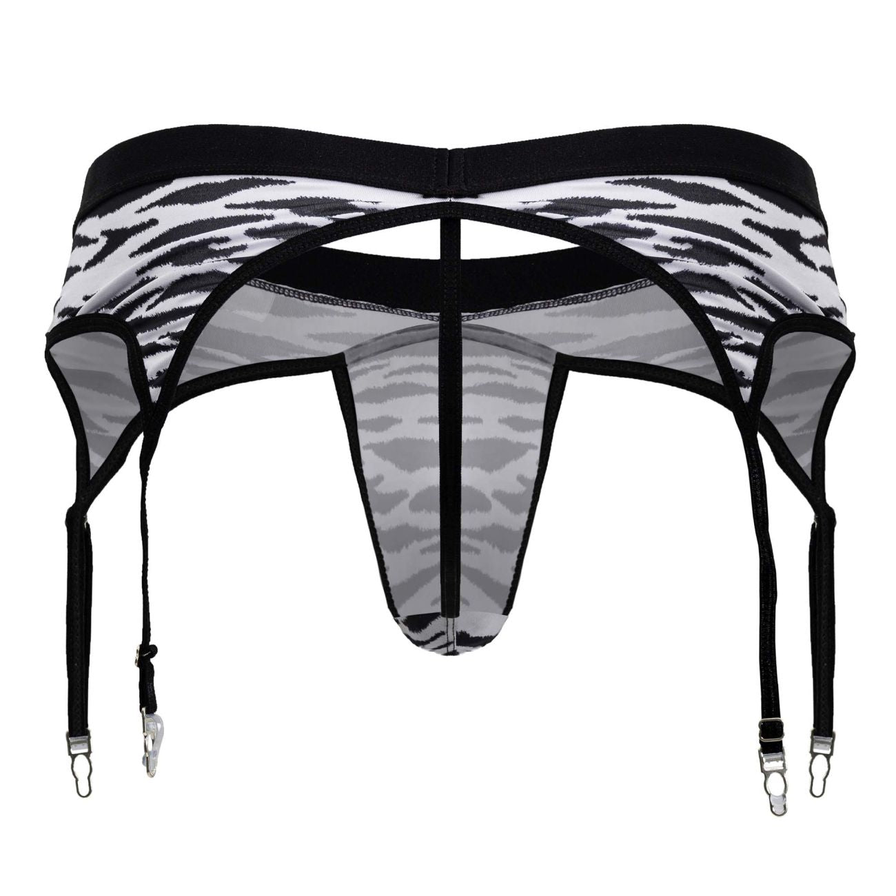 CandyMan 99881 Mens Animal Garter Thong Zebra Plus Sizes