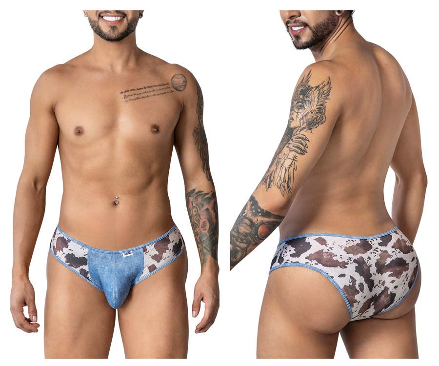 CandyMan 99900 Cowboy Mens Denim Animal Print Briefs