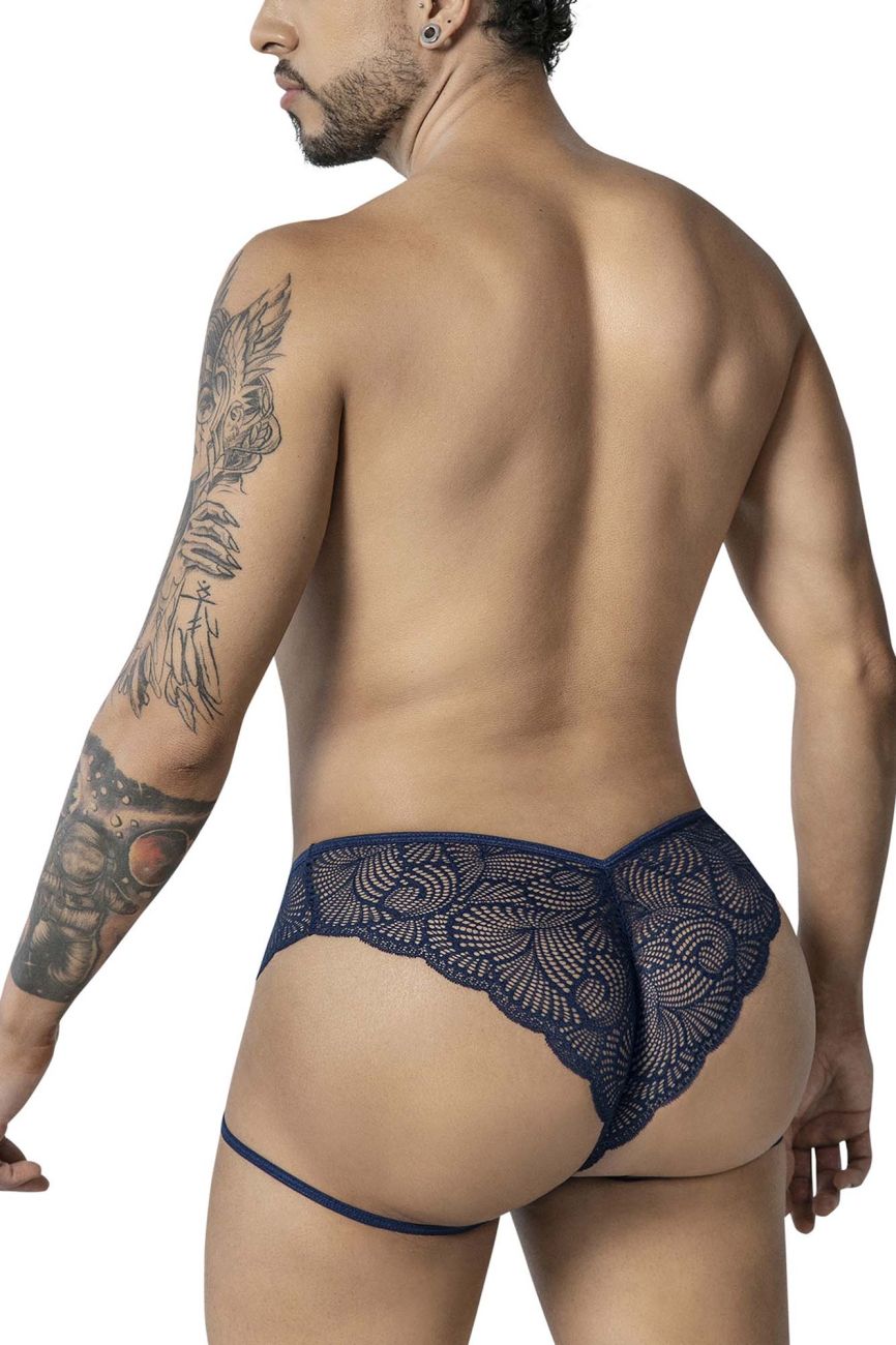 CandyMan 99905 Mens Sexy Garter Lace Briefs Navy