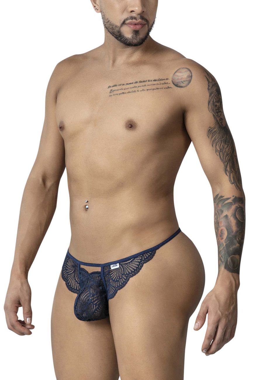 CandyMan 99910 Mens Sexy Lace Thongs Navy