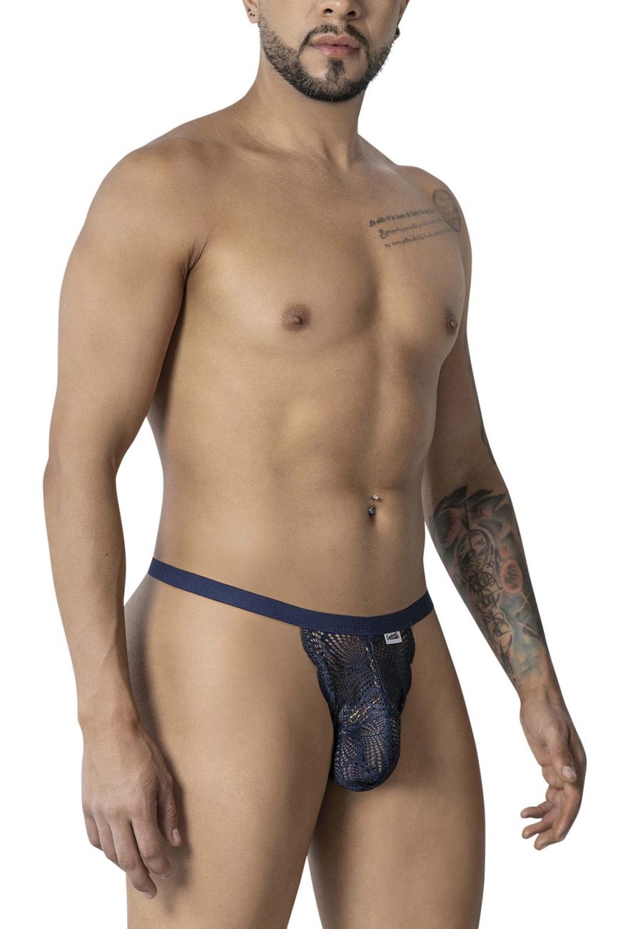CandyMan 99915 Mens Sexy Lace Thongs Navy