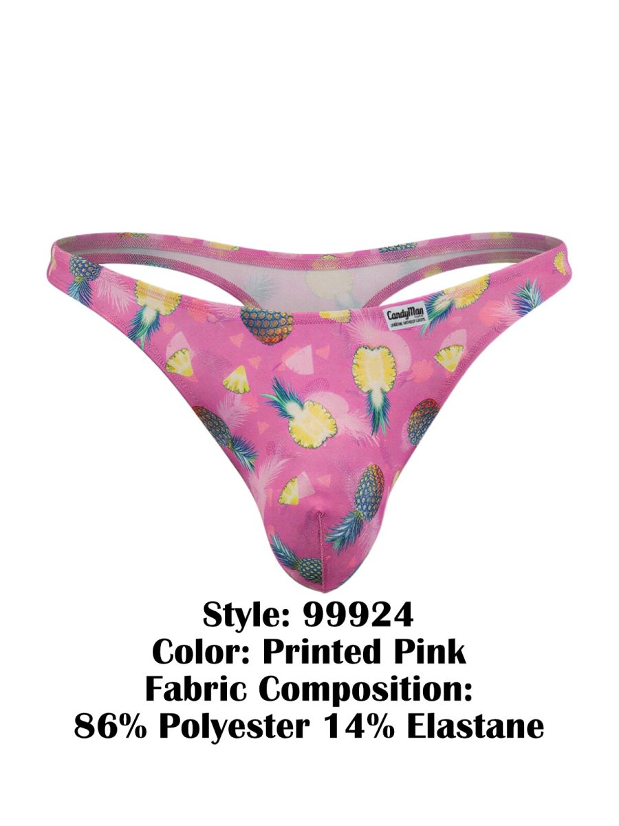 CandyMan 99924 Mens Colourful Modern Vibe Thongs Printed Pink