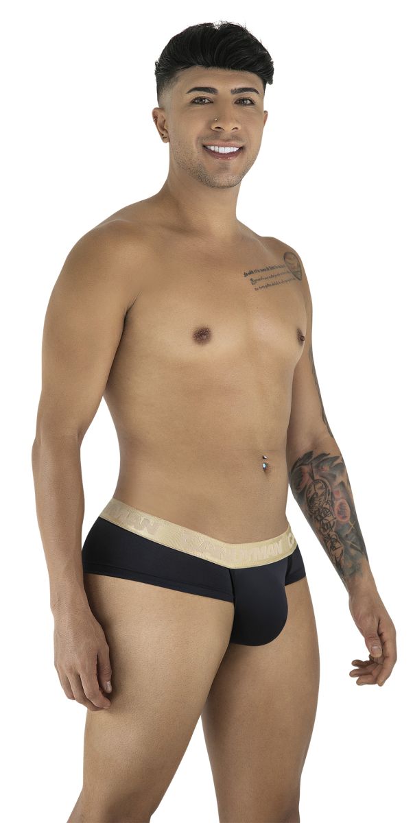 CandyMan 99932 Mens Supportive & Refined Briefs Black Gold