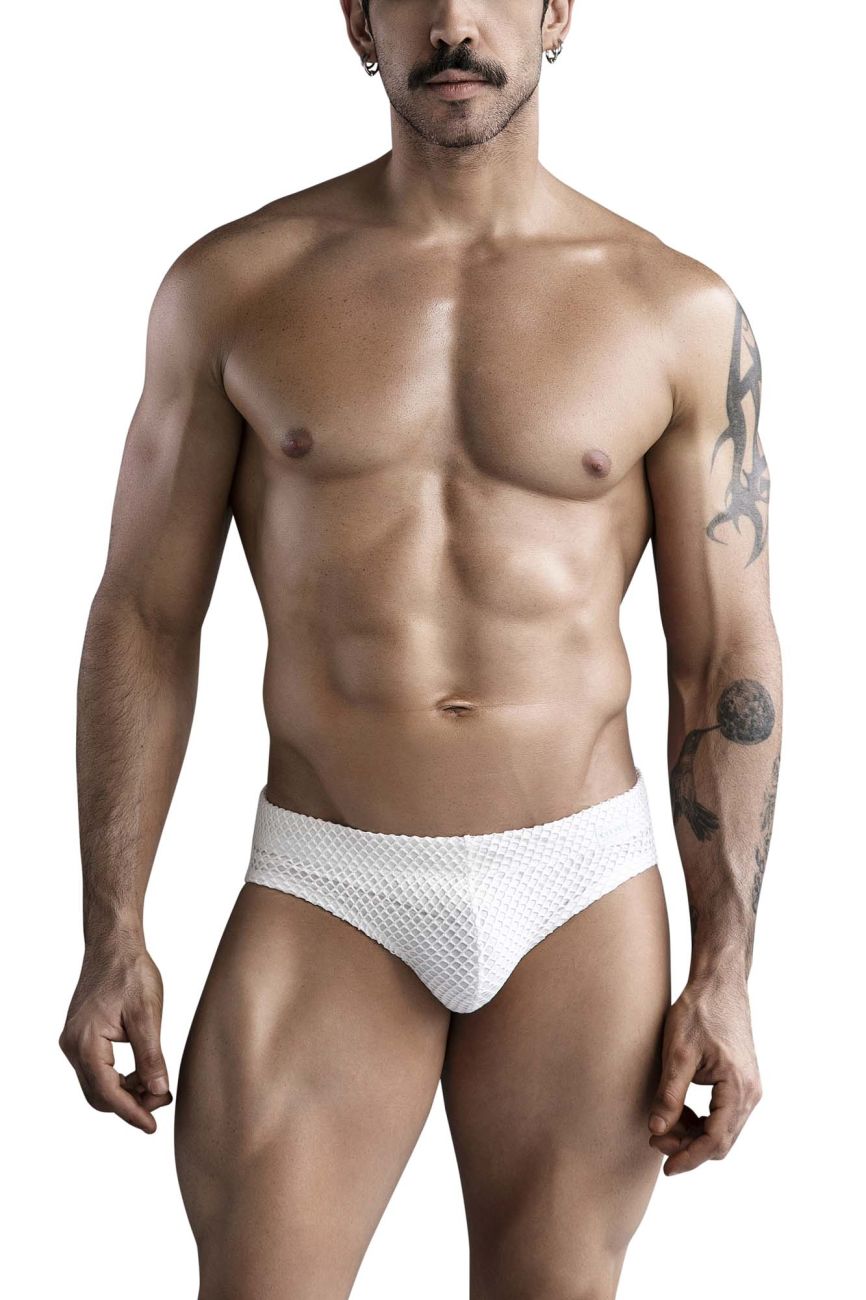 Clever 1743 Island Mens Swim Briefs White
