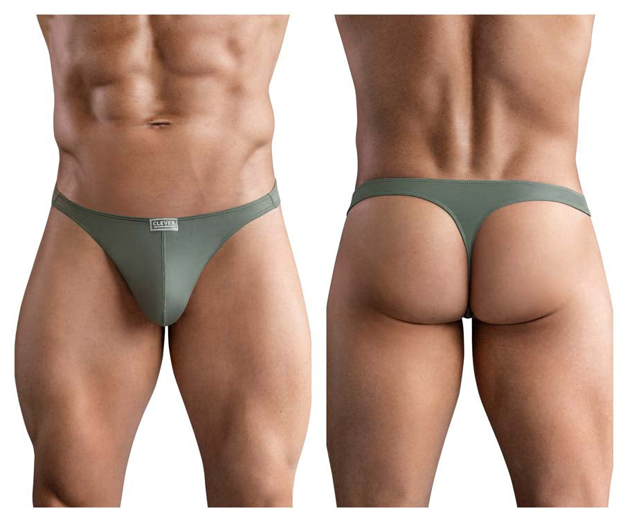 Clever 1745 Optimo Mens Sleek Soft Thong Green