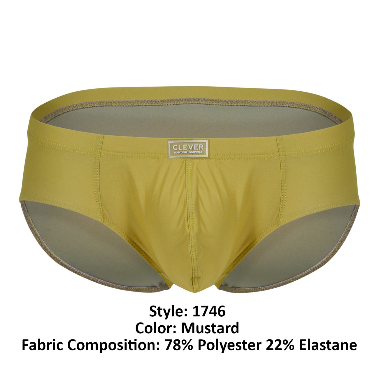 Clever 1746 Pastel Briefs Mustard