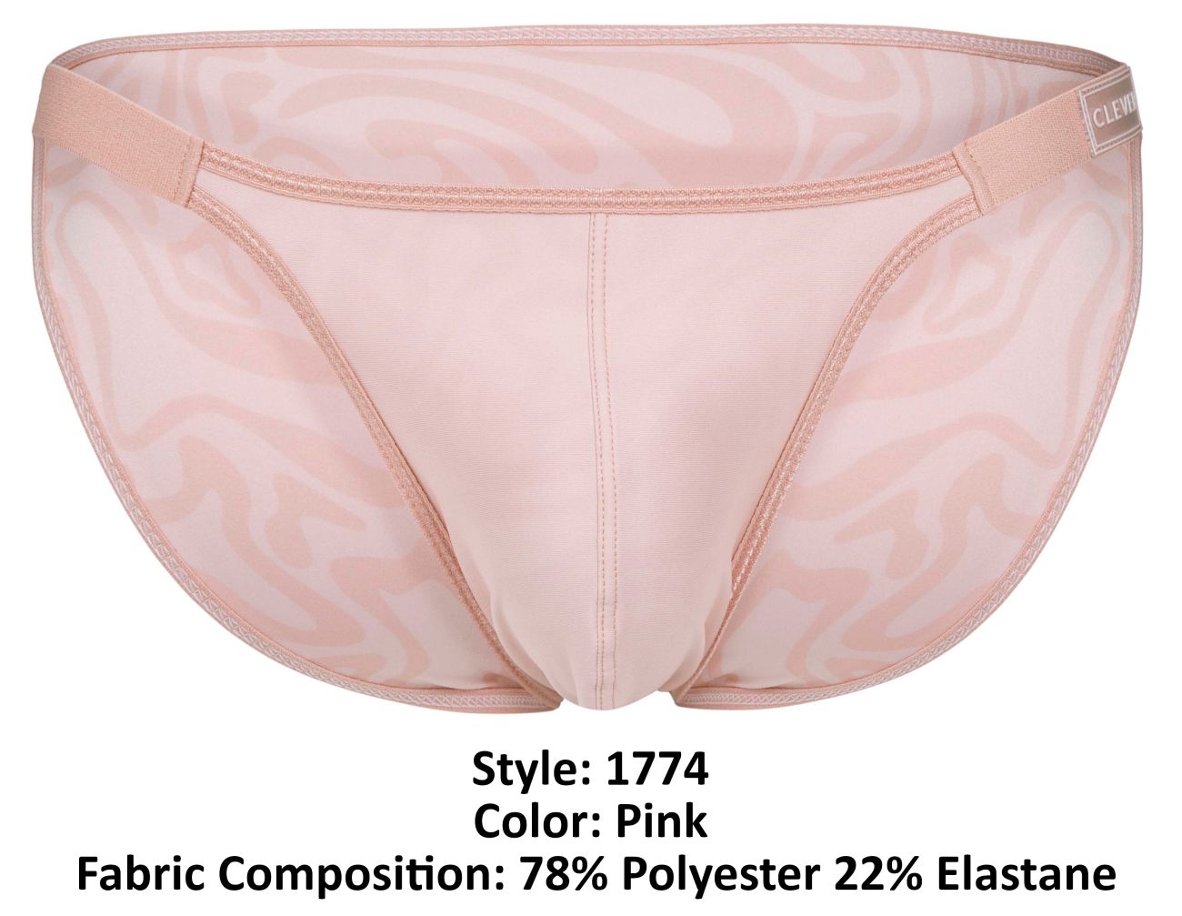 Clever 1774 Melon Male Bikini Brief with Sex Appeal Pink