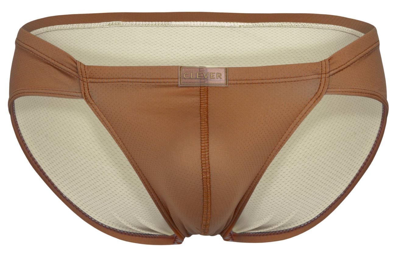 Clever 1775 Optimo Mens Sleek Contoured Pouch Briefs Ochre
