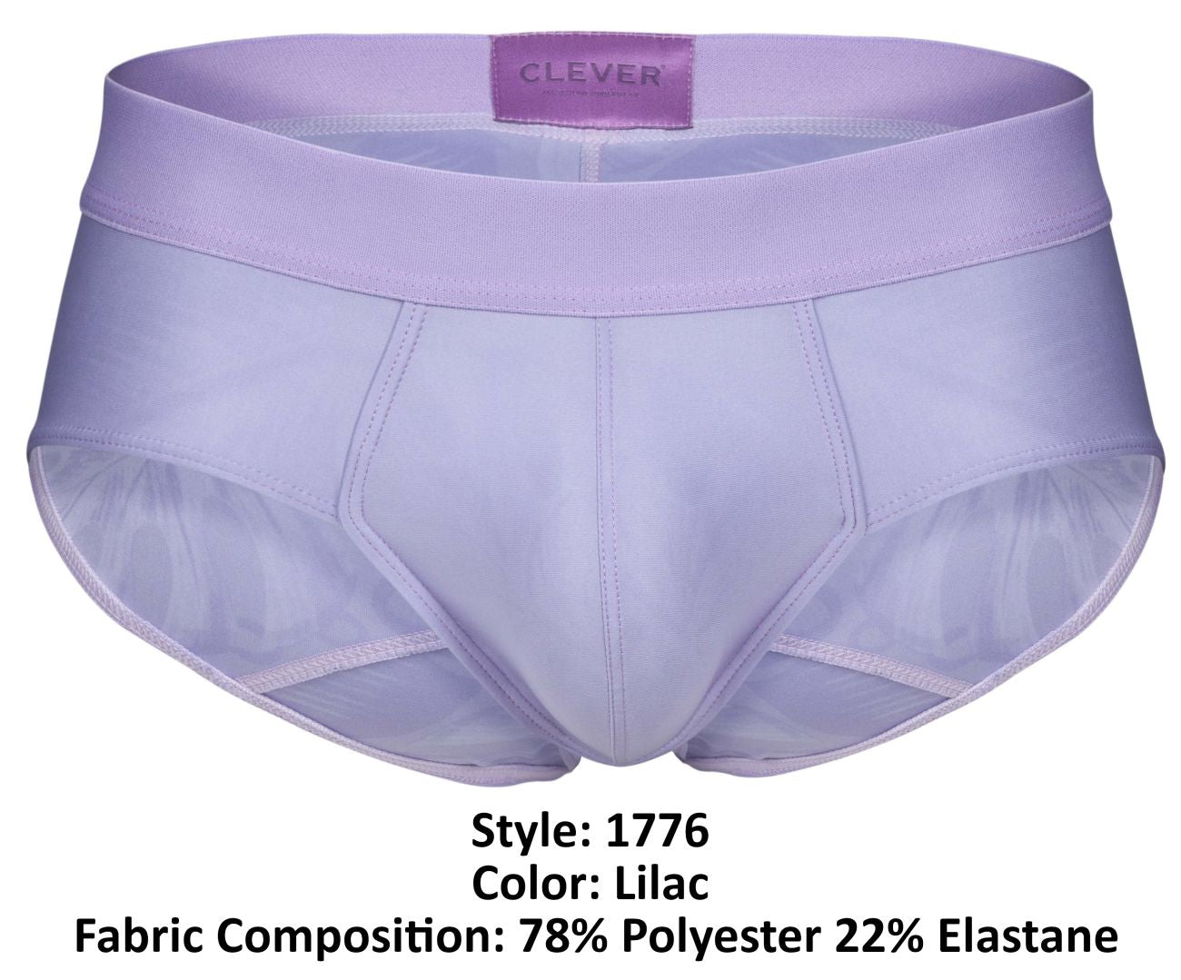 Clever 1776 Venecia Mens Comfortable Soft Briefs Lilac