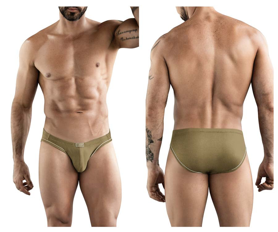 Clever 1782 Argovia Mens Piping Trim Briefs Green