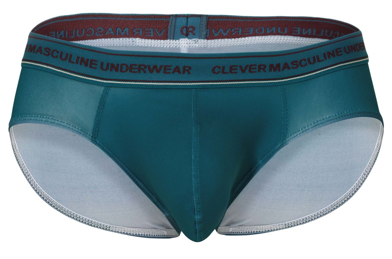 Clever 519969 3 Pack Mens Australian Latin Briefs Blue-Petrol-Green