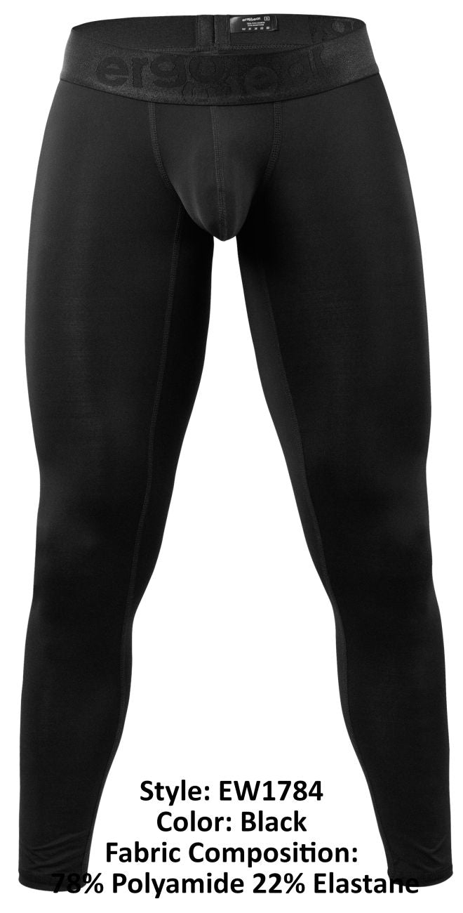 ErgoWear EW1784 MAX BOLD Male Athletic Leggings Black