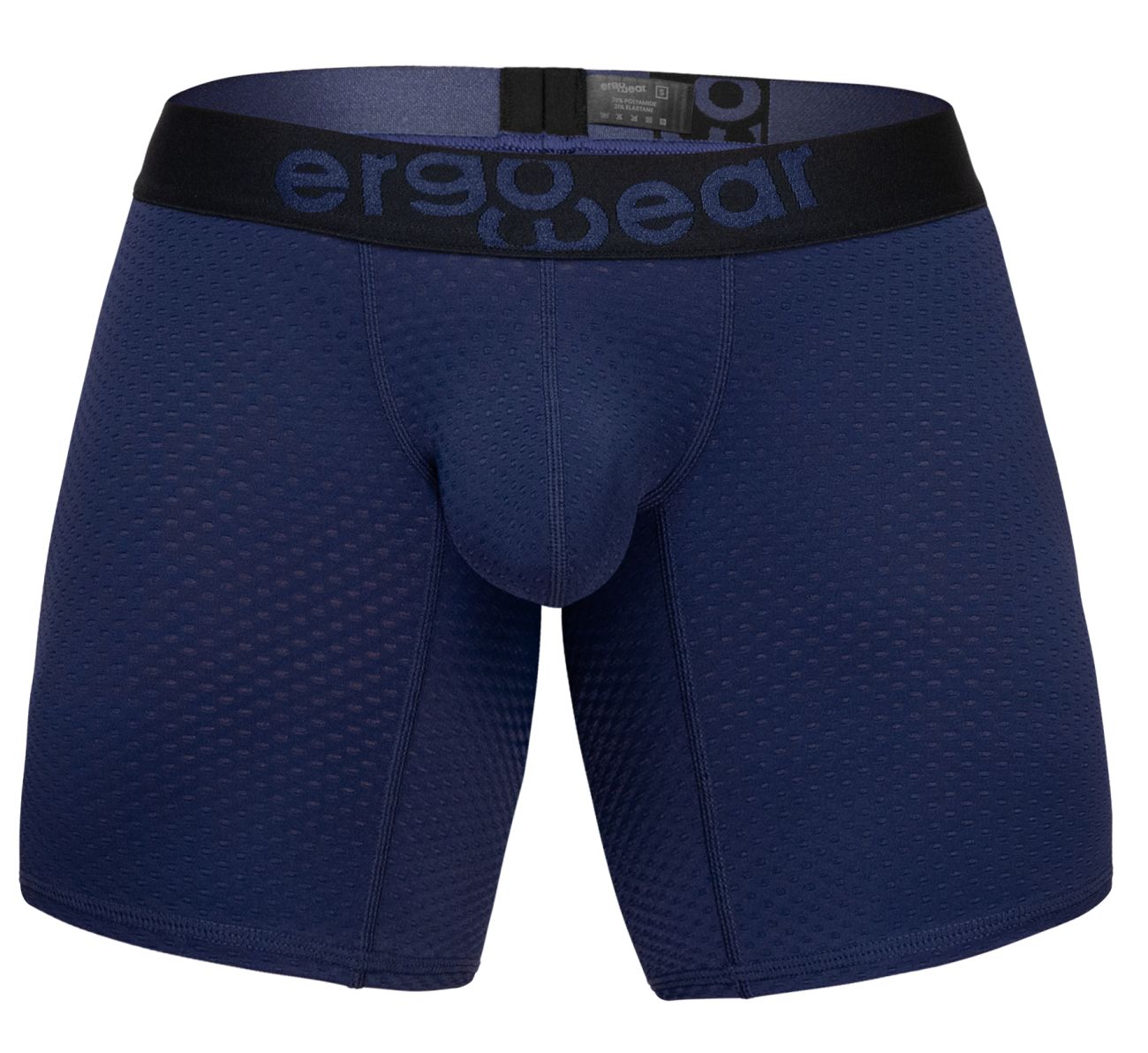 ErgoWear EW1792 MAX FLOW Mens Long Sleek Boxer Briefs Dark Blue