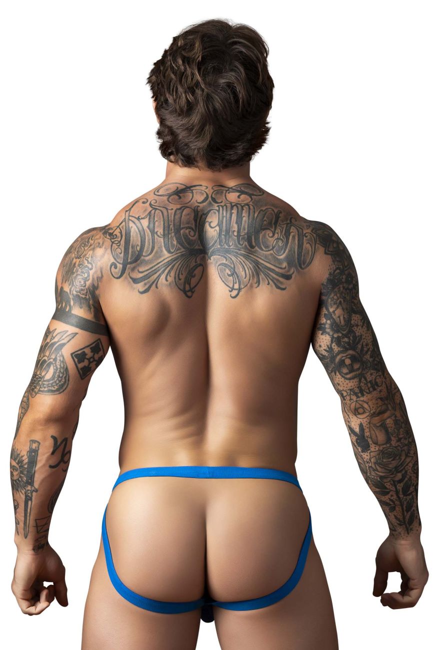 Male Power 388-11C Mens See Though Fishnet Jockstrap Royal