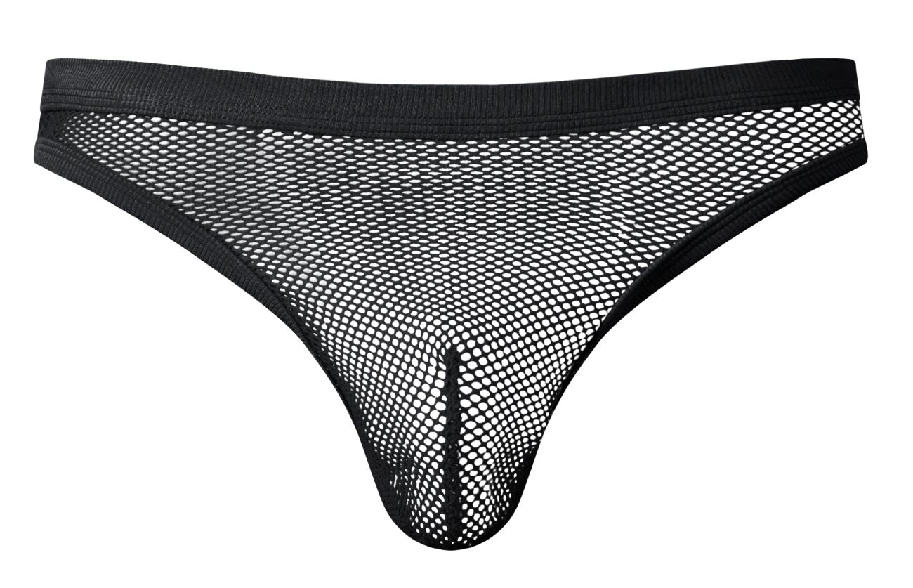 Male Power 441-11C Fishnet Mens See Through Bong Thong Black