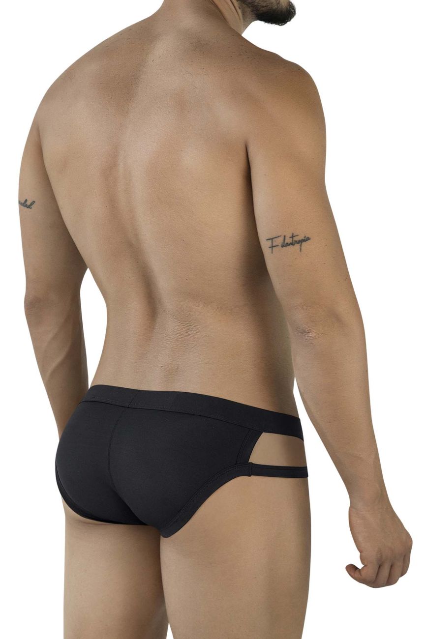 Pikante 2114 Lenox Mens Modern Minimalist Briefs Black