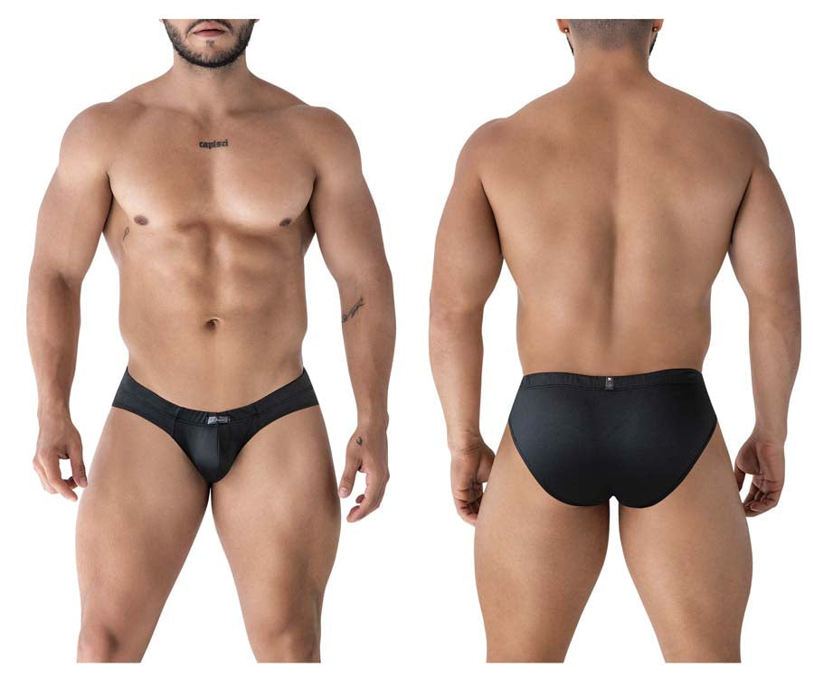 Xtremen 91207B Microfiber Mens Silky Briefs Black