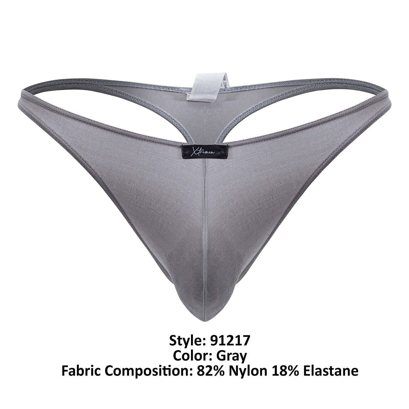 Xtremen 91217 Mens Pastel Coloured Microfiber Thongs Gray