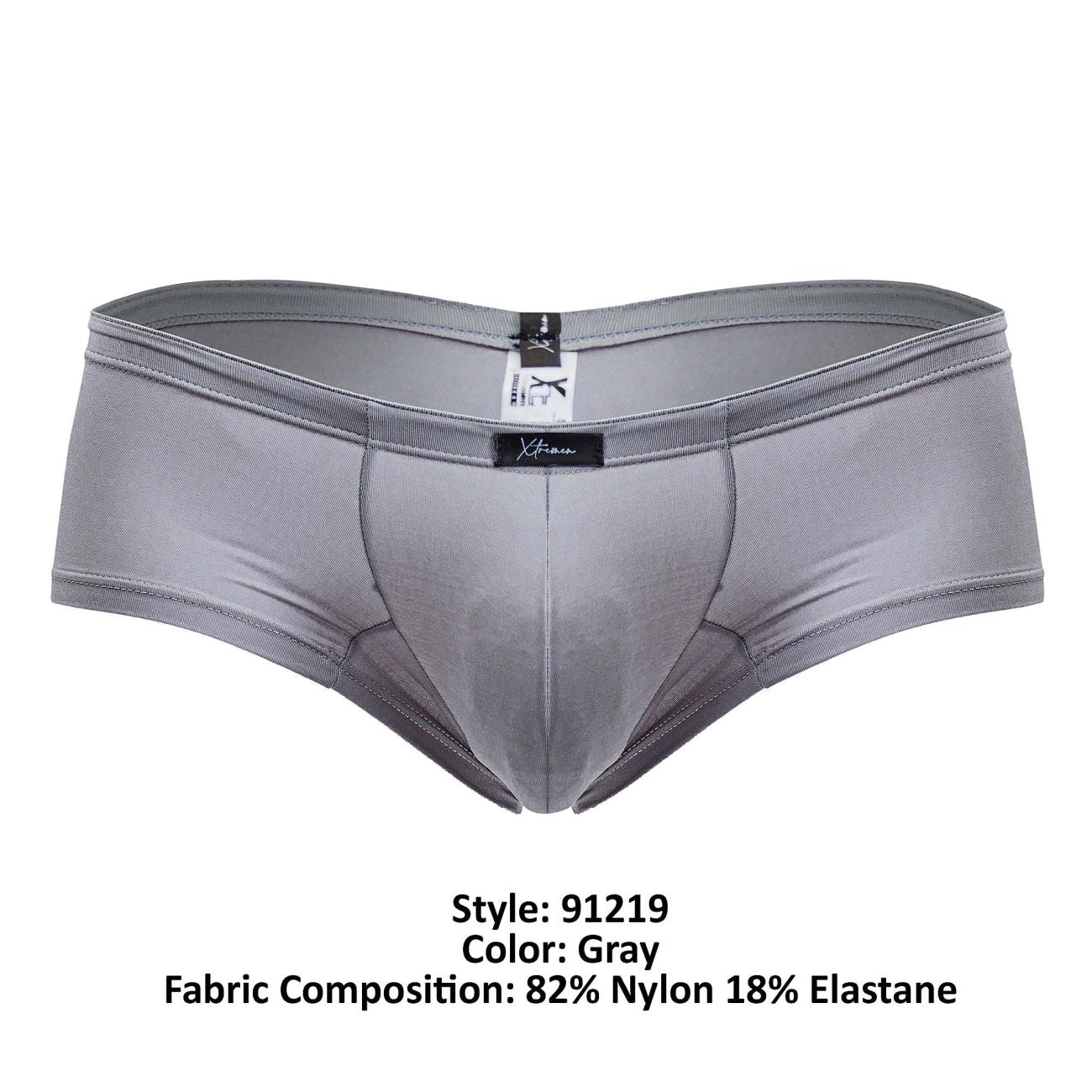 Xtremen 91219 Mens Pastel Coloured Microfiber Trunks Gray