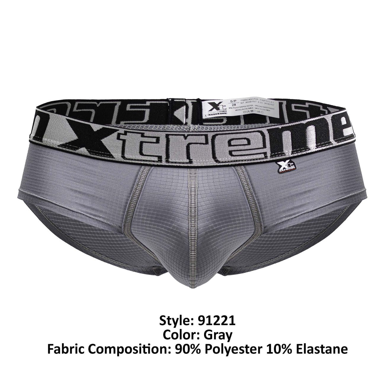 Xtremen 91221 Microfiber Mens Underwear Briefs Gray