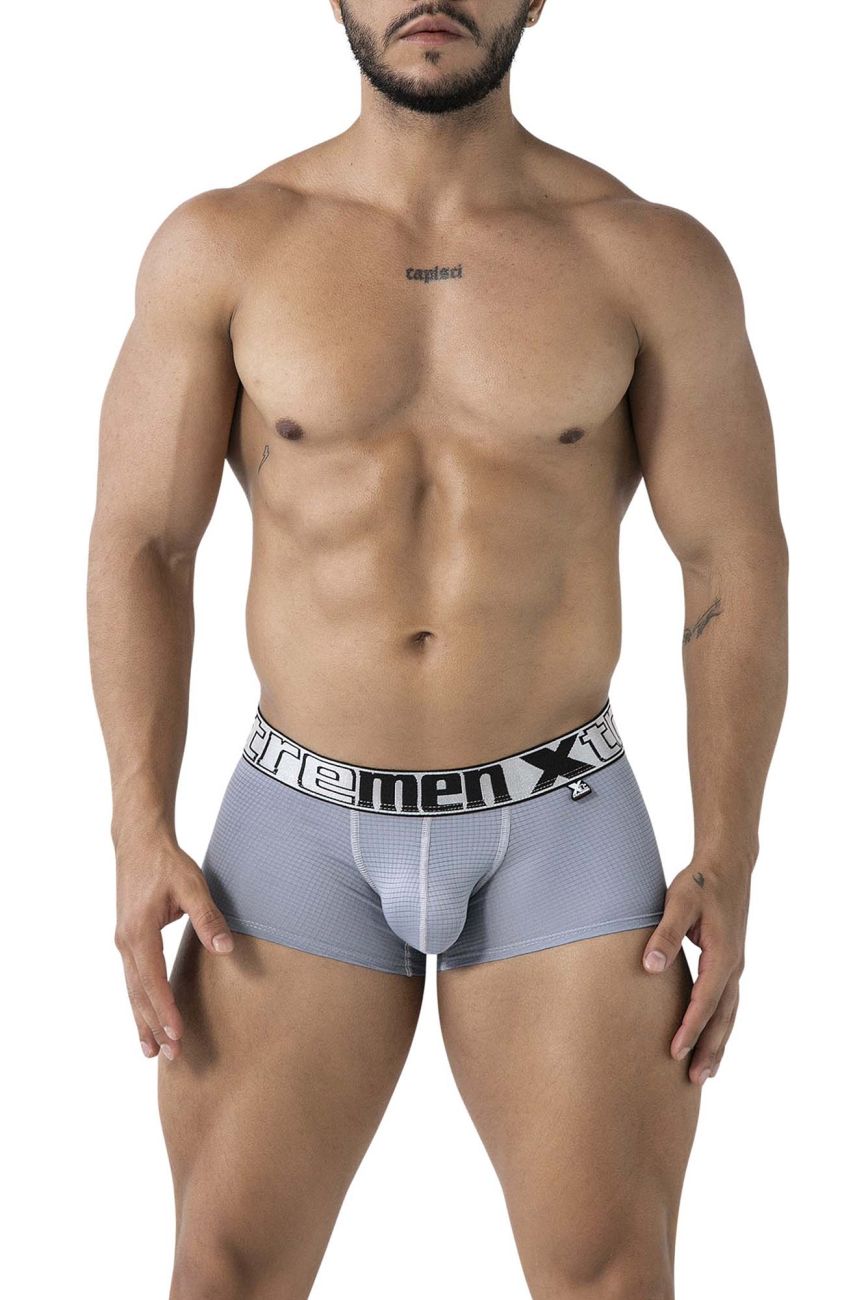 Xtremen 91222 Microfiber Mens Underwear Trunks Gray