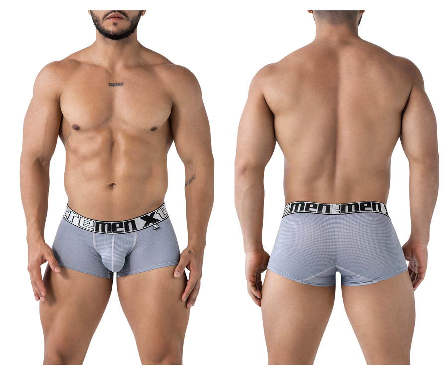 Xtremen 91222 Microfiber Mens Underwear Trunks Gray
