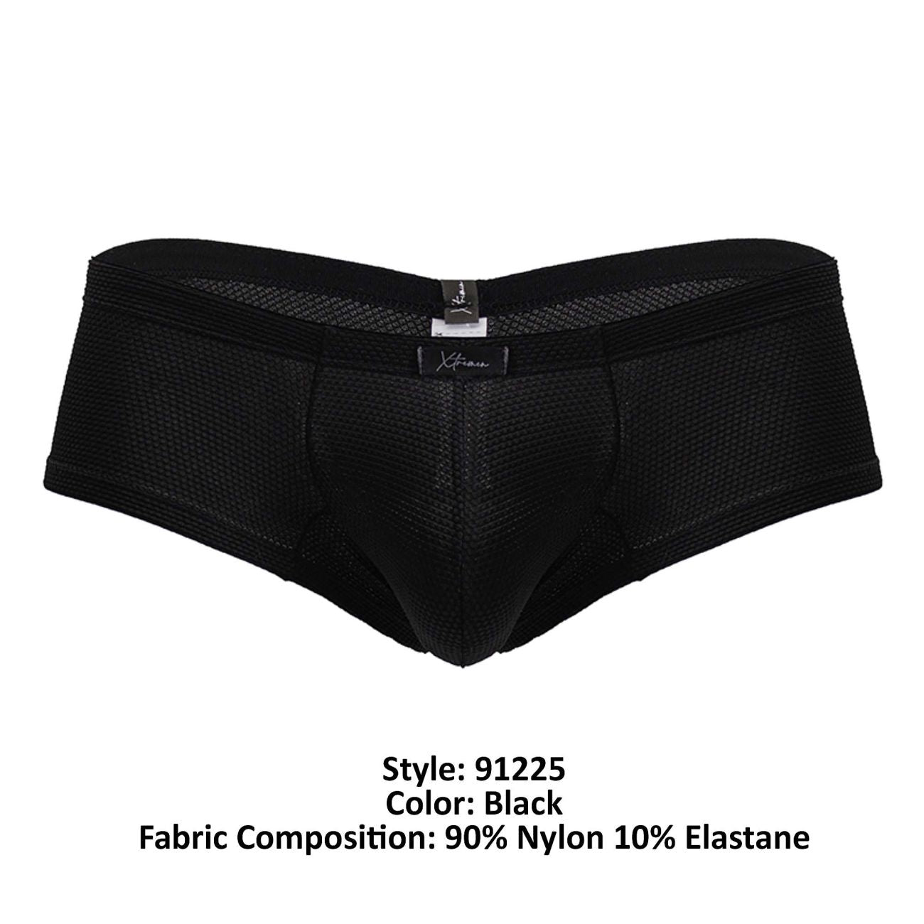 Xtremen 91225 Male Microfiber Modern & Sexy Trunks Black