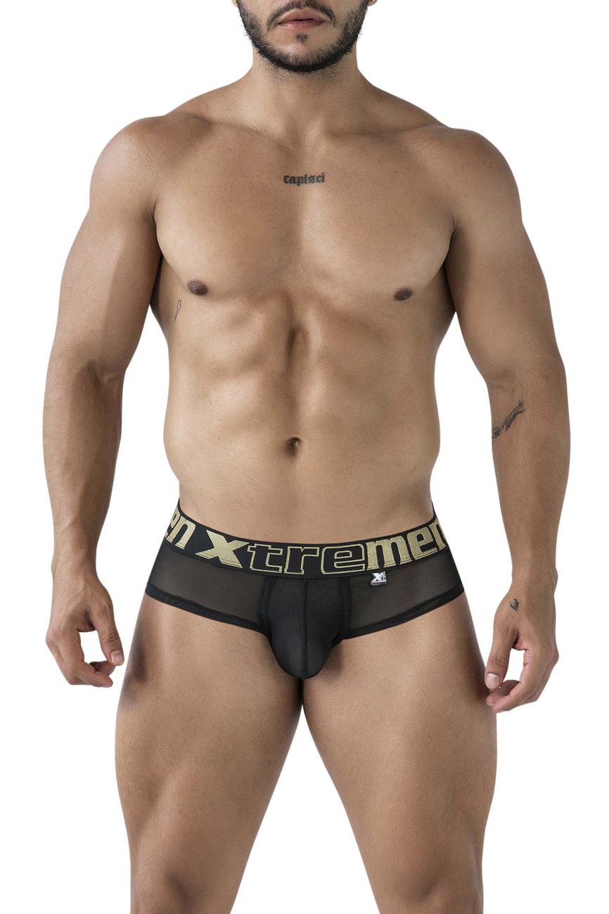 Xtremen 91236 Mens Sheer Microfiber Briefs Black