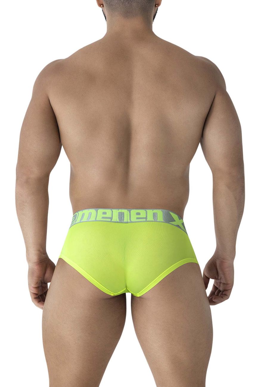Xtremen 91236 Mens Sheer Microfiber Briefs Neon Green