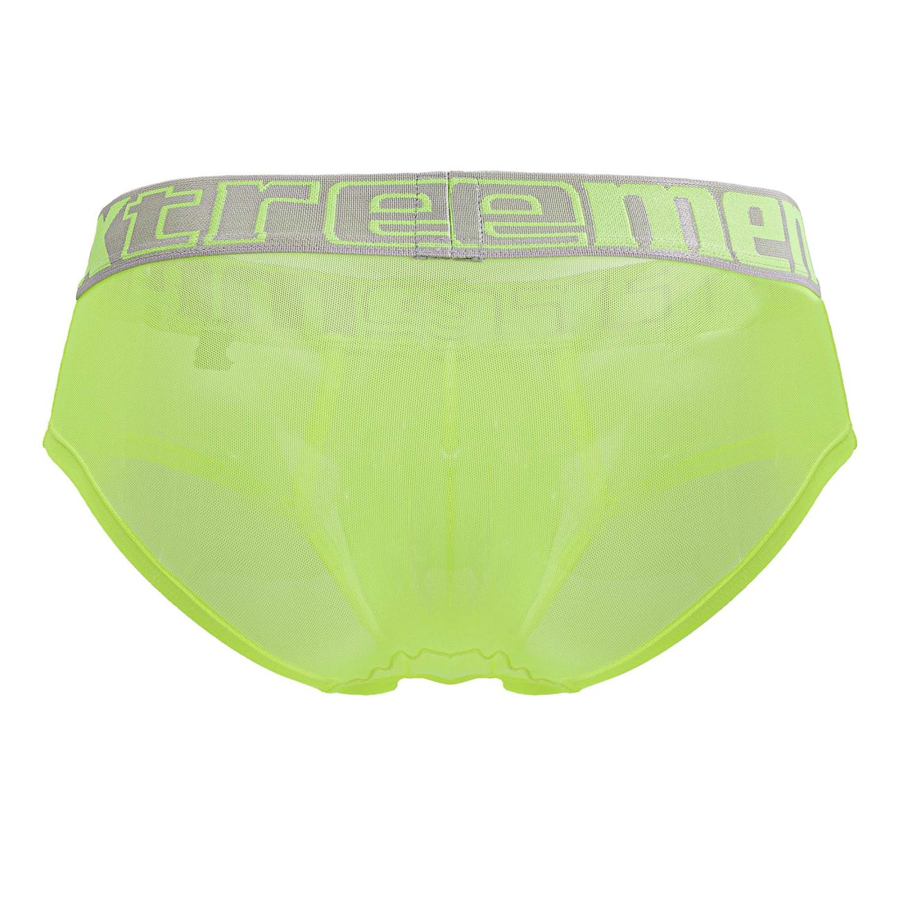 Xtremen 91236 Mens Sheer Microfiber Briefs Neon Green