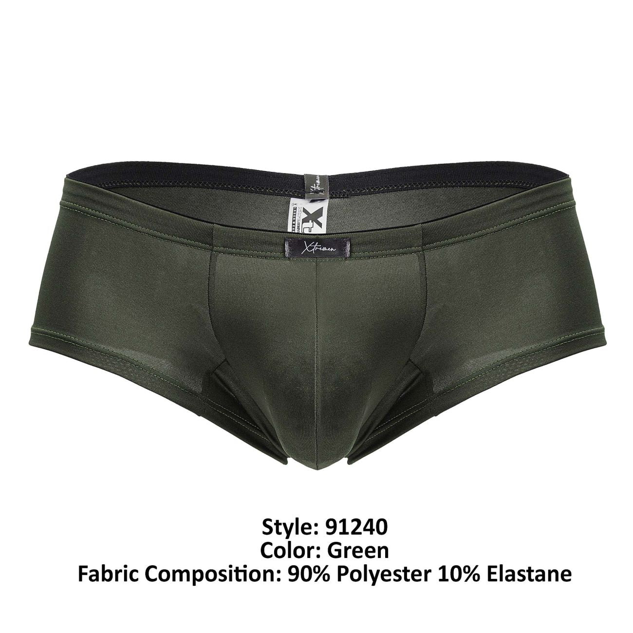 Xtremen 91240 Mens Soft & Sexy Microfiber Trunks Green