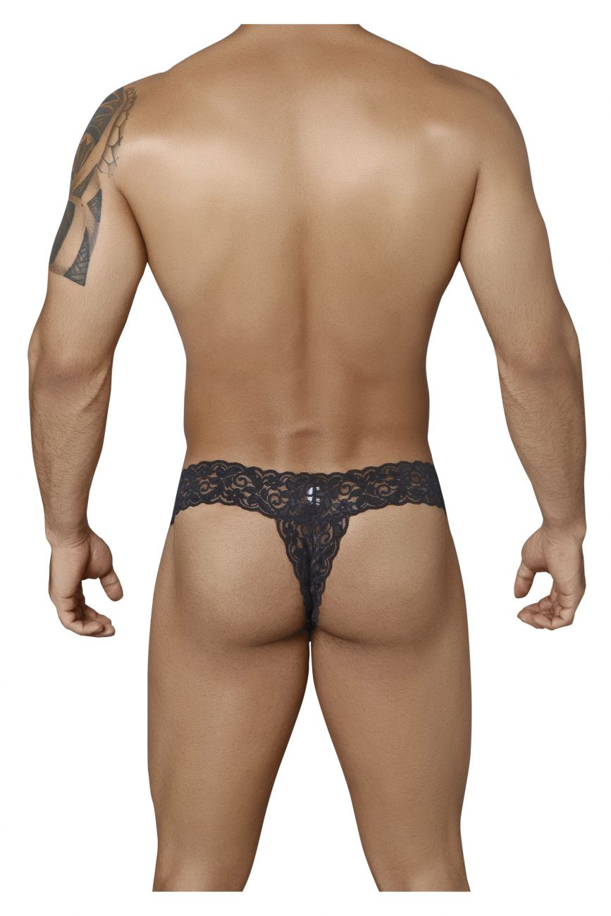 CandyMan 99315 Peek a Boo Thong Black