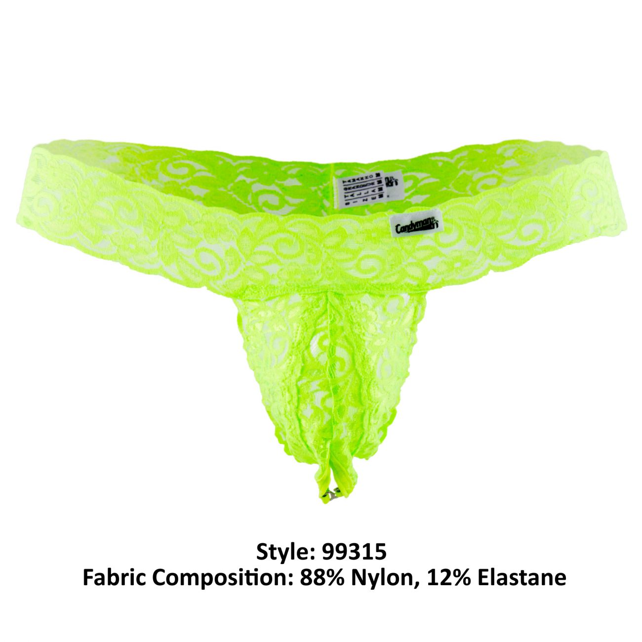 CandyMan 99315 Peek a Boo Thong Green