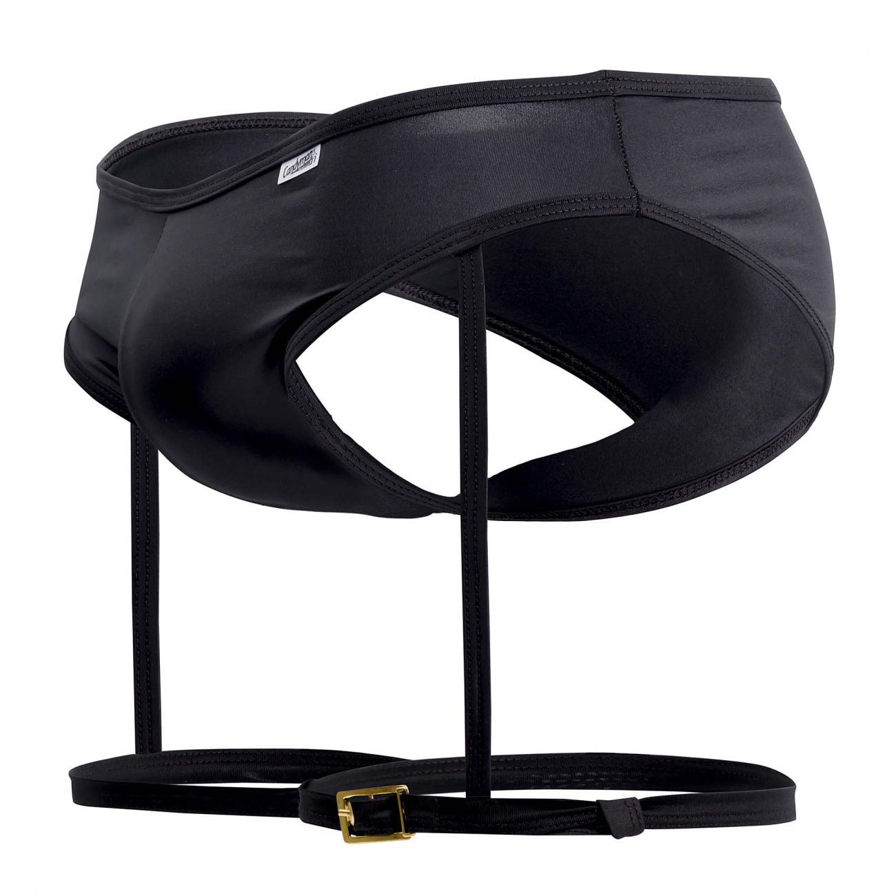 CandyMan 99468X Garter Briefs Black Plus Sizes