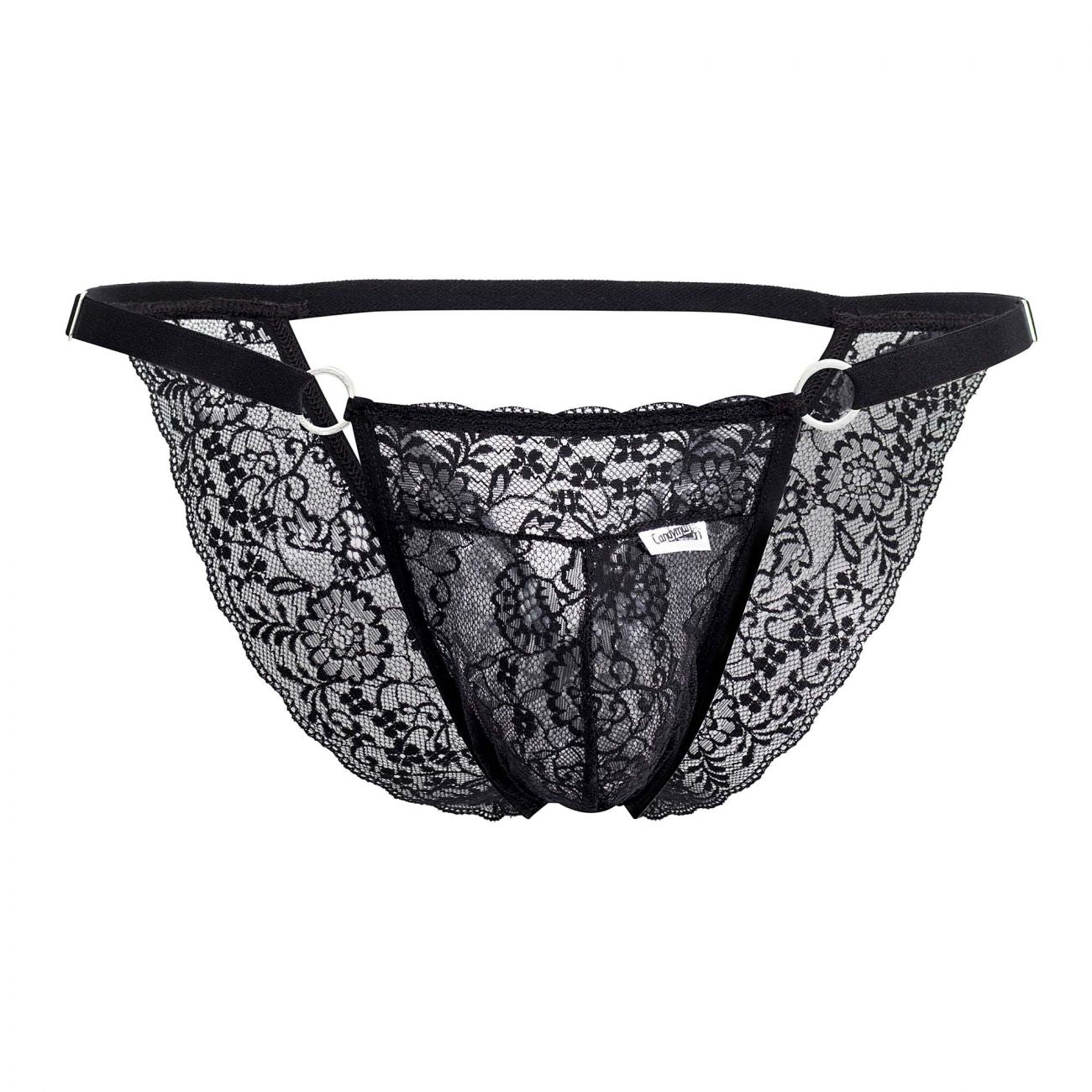 CandyMan 99503 Peekaboo Lace Bikini Black