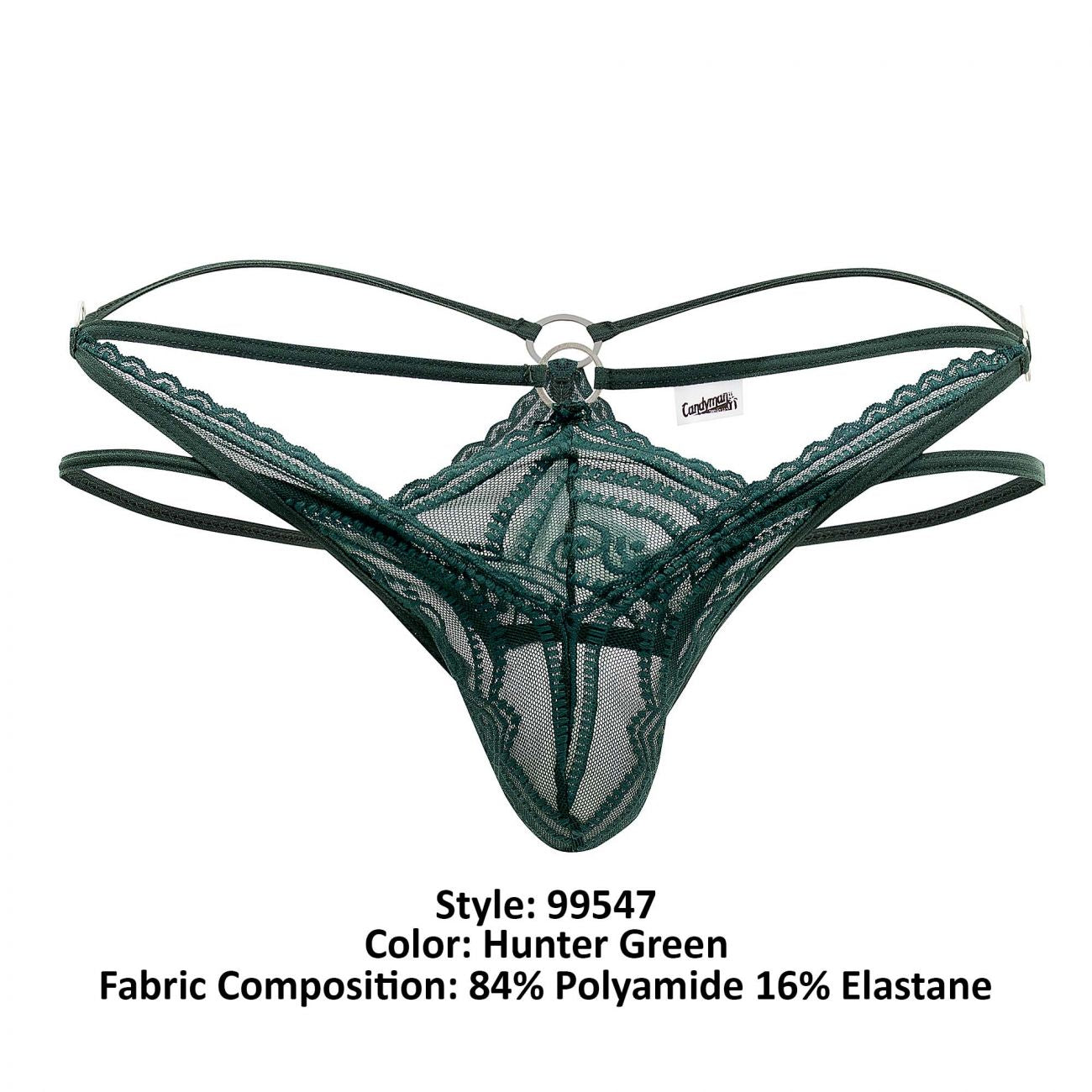 CandyMan 99547 Double Thongs Hunter Green
