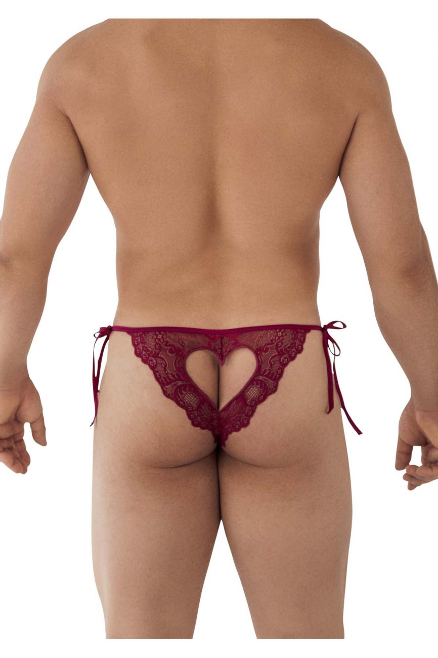 CandyMan 99579 Lace Heart Bikini Burgundy
