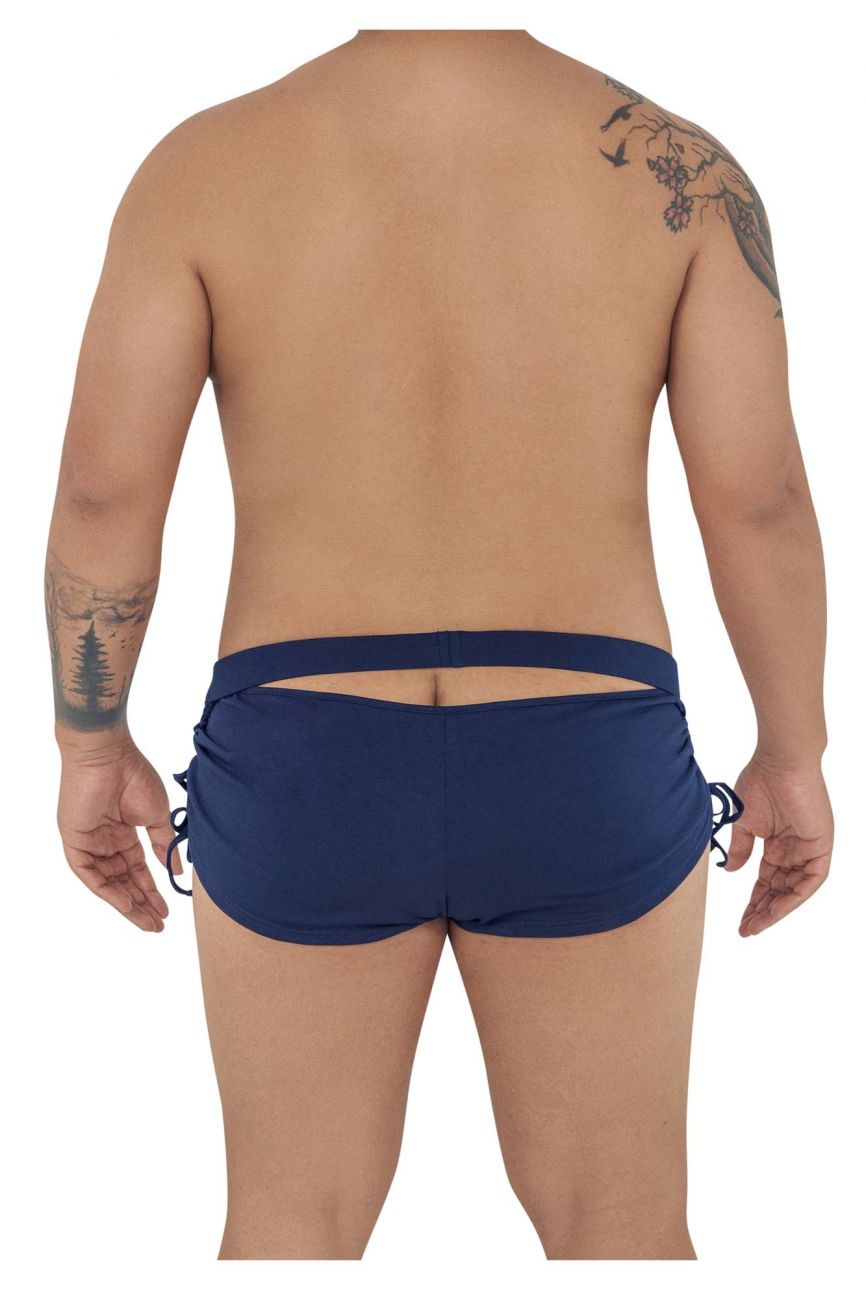 CandyMan 99602X Lounge Pajama Shorts Navy Plus Sizes