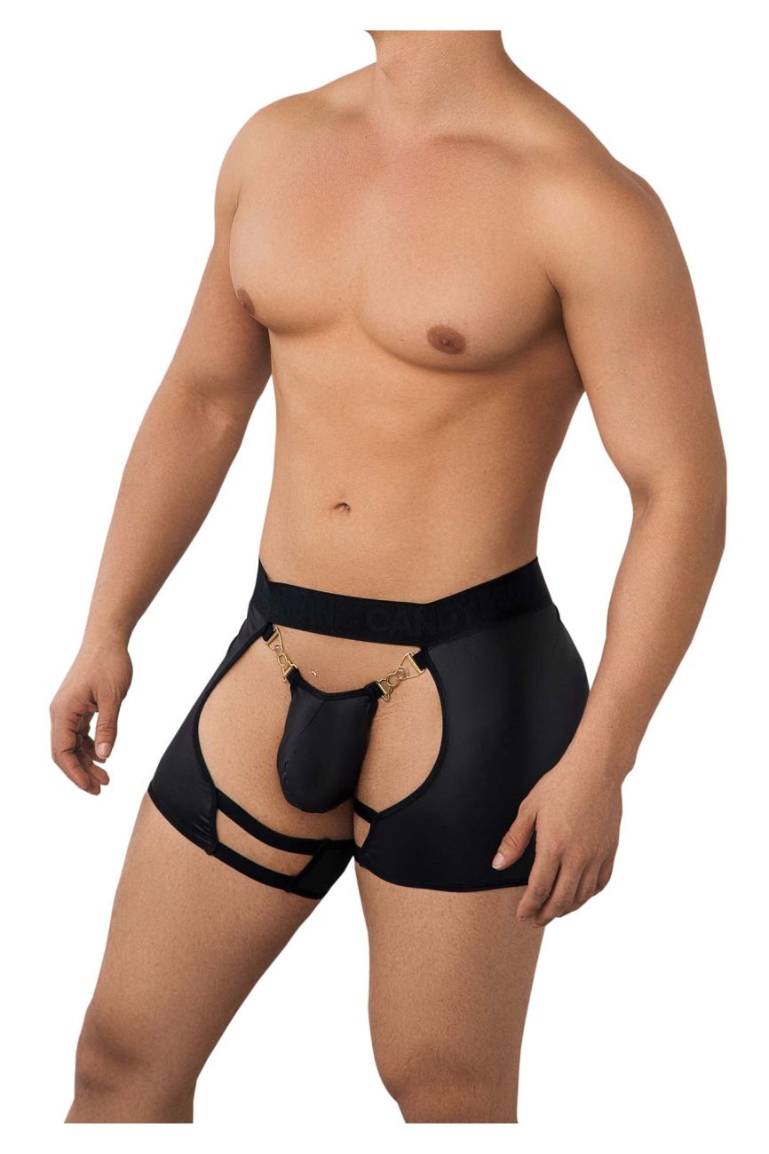 CandyMan 99637 Chaps Thongs Black