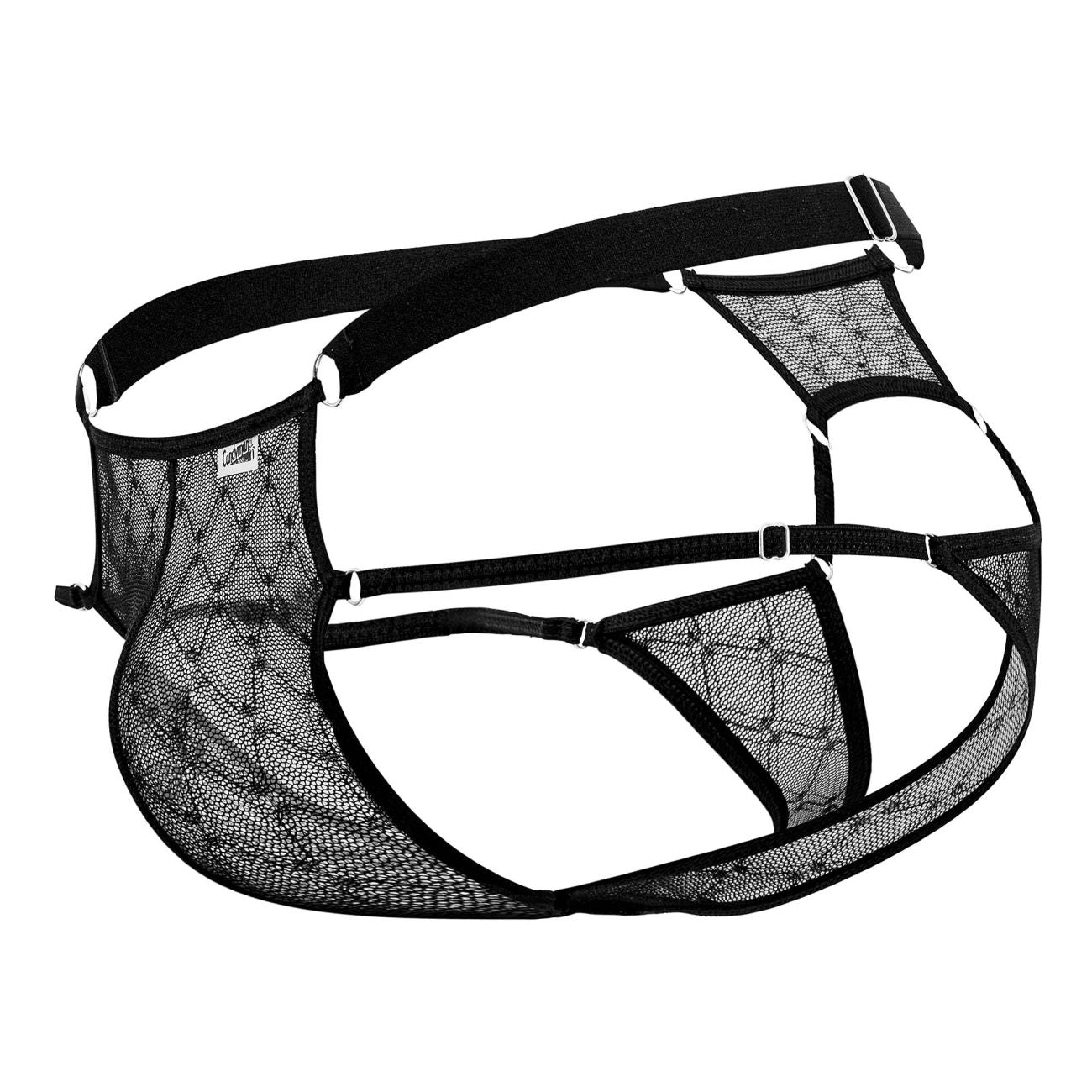 CandyMan 99730 Lace Jockstrap Black